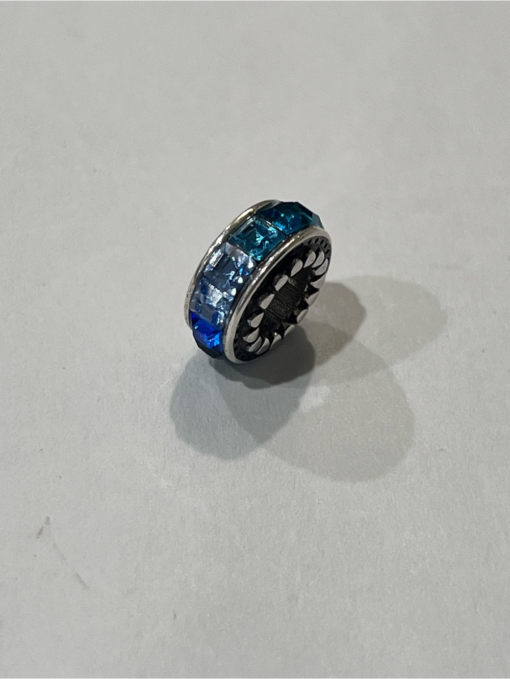Brighton Blue Crystal Rondelle Spacer Bead